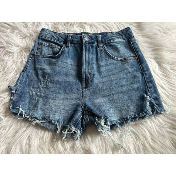 Wild Fable Women’s Size 8 Highest Rise Cut Off Jean Shorts Jorts Side Slits - Picture 3 of 11
